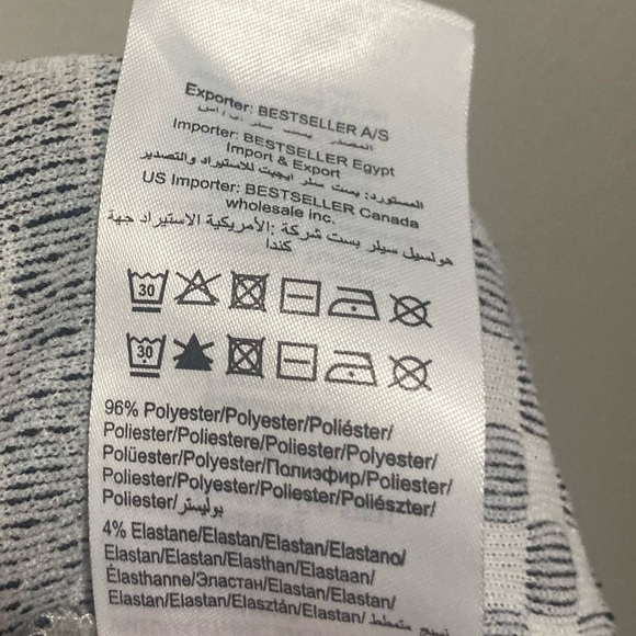 Vero Moda Black Gray Patterned Stretchy Bandage Bodycon Mini Skirt Size Large - Picture 4 of 5